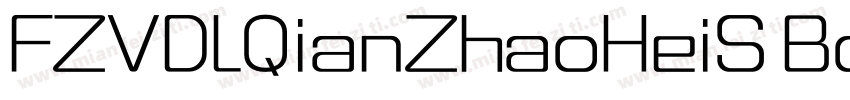 FZVDLQianZhaoHeiS Bold字体转换
